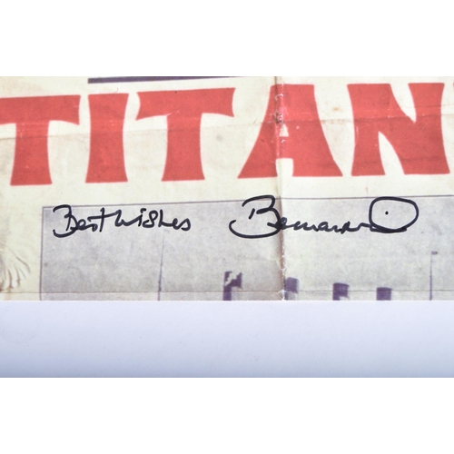 96 - The Collection Of Bernard Hill - RMS Titanic  - personally owned and autographed replica White Star ... 