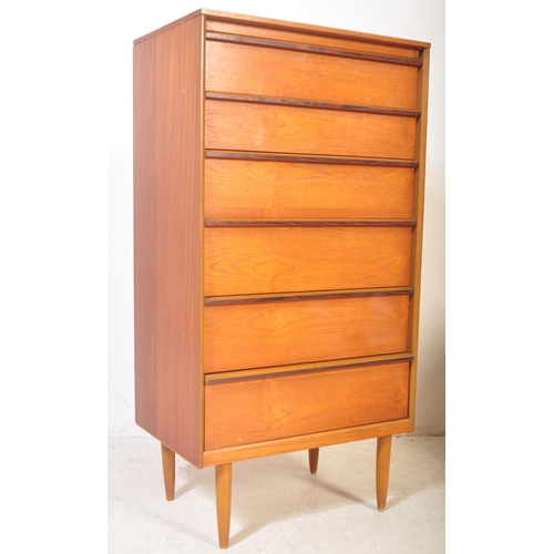 1165 - Austin Suite  - A vintage retro mid 20th century circa. 1960's teak wood chest of drawers having a b... 