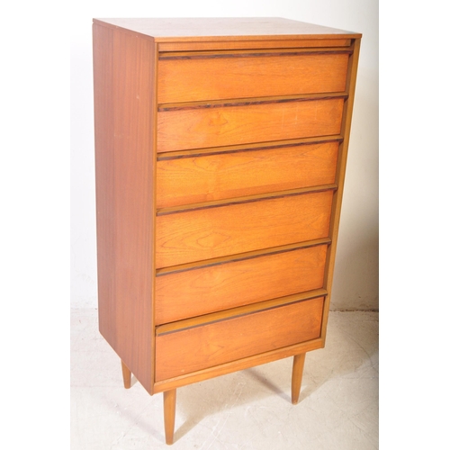 1165 - Austin Suite  - A vintage retro mid 20th century circa. 1960's teak wood chest of drawers having a b... 