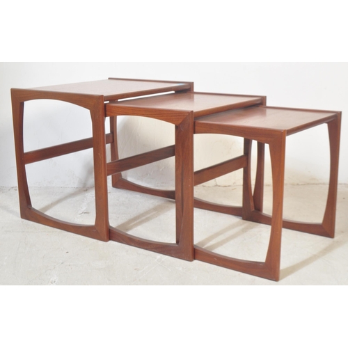 1167 - R Bennett - G Plan - Quadrille pattern - A 1970's retro vintage teak wood graduating nest of tables.... 