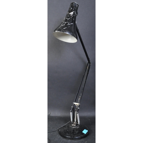 1172 - A vintage retro 20th century black Anglepoise  Model 90 table desk lamp having conical shade over ar... 