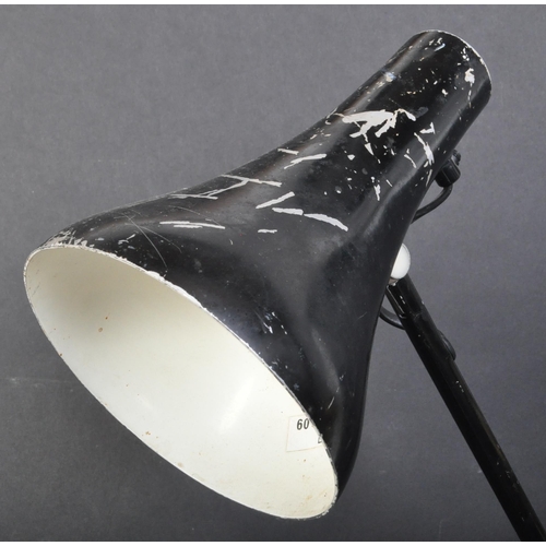 1172 - A vintage retro 20th century black Anglepoise  Model 90 table desk lamp having conical shade over ar... 