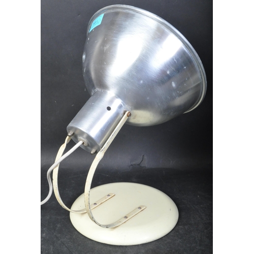 1184 - Two retro vintage 20th century converted heat table lamps having metal shades. The lot to include a ... 