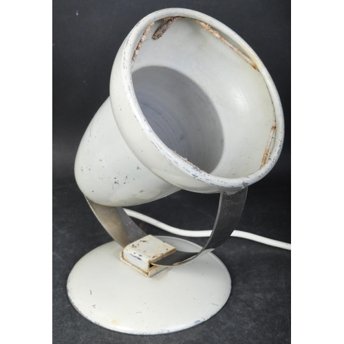 1184 - Two retro vintage 20th century converted heat table lamps having metal shades. The lot to include a ... 