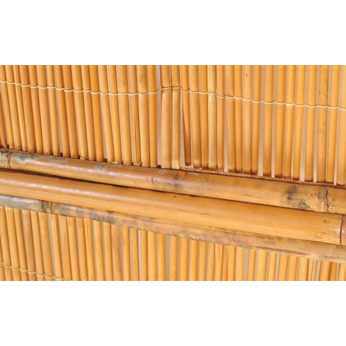 1244 - A vintage retro mid 20th century circa. 1970's bamboo folding dressing screen room divider. The scre... 