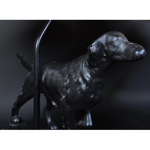 1256a - Two large table lamp / desk lamps in the form of striding dogs. Resin construction mounted on a base... 