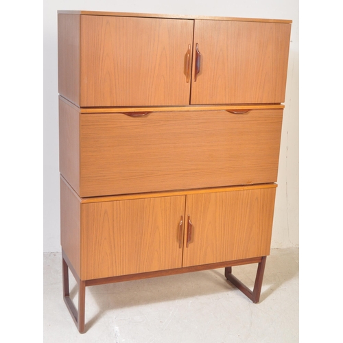 1280 - Europa Furniture - A retro vintage mid 20th century circa 1950s British teak wood Europa kitchen cab... 