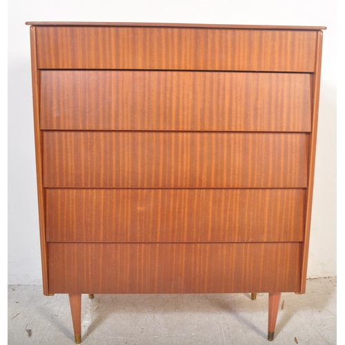 1306 - A retro mid 20th century circa. 1960's teak beehive chest of drawers / dressing chest having a lift ... 