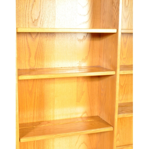 1310 - A Contemporary /  20th century Ercol solid oak country library bookcase / dresser. The country kitch... 