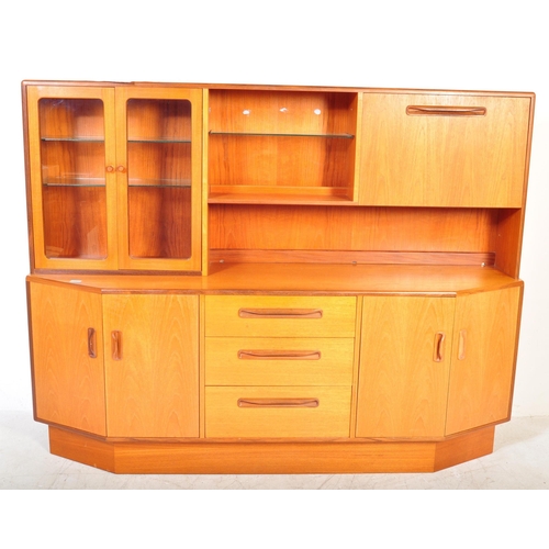 1322 - British Modern Design. A G-Plan mid-century teak wood highboard – sideboard. Cupboards and central d... 