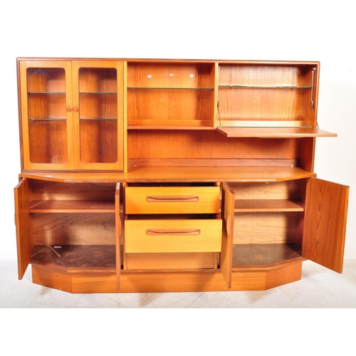 1322 - British Modern Design. A G-Plan mid-century teak wood highboard – sideboard. Cupboards and central d... 