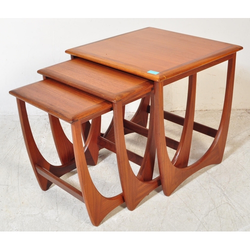 1337a - G Plan - Fresco - A retro vintage mid 20th Century teak nest of tables. Of rectangular form with ven... 