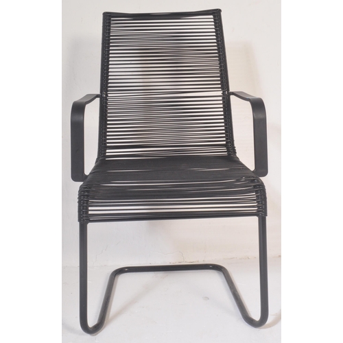 1356 - A contemporary Italian in the manner of Giandomenico Bellotti ' Spaghetti ' chair - armchair in blac... 