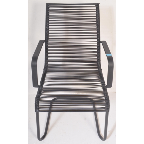 1356 - A contemporary Italian in the manner of Giandomenico Bellotti ' Spaghetti ' chair - armchair in blac... 