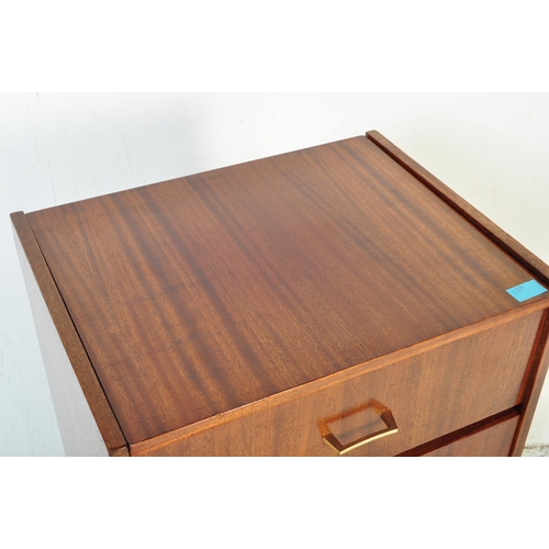 1387a - A vintage 20th Century walnut music cabinet. Of square form with opening top to accommodate record p... 