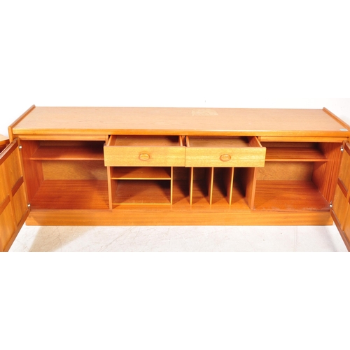 1388 - Nathan Furniture - Squares Range - A vintage retro mid 20th century teak wood sideboard credenza hav... 