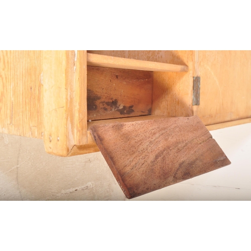 1407 - A 19th century late Victorian era pine wood blanket box having hinged lid opening to reveal candlest... 