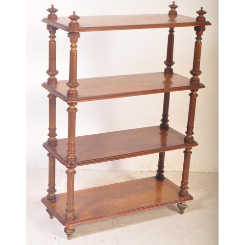 1414 - 19th Century Victorian mahogany four tier buffet / desert dumb waiter stand in the manner of Gillows... 