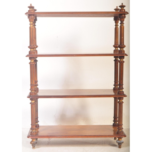 1414 - 19th Century Victorian mahogany four tier buffet / desert dumb waiter stand in the manner of Gillows... 