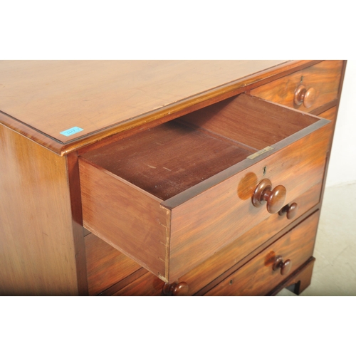 1417 - 19th century Victorian mahogany 2 over 3 chest of drawers. The chest being raised on bracket feet wi... 