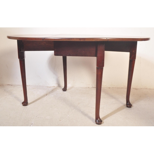 1464 - 19th Century George III mahogany pad foot / drop leaf dining table together with a set of 3 Arts & C... 