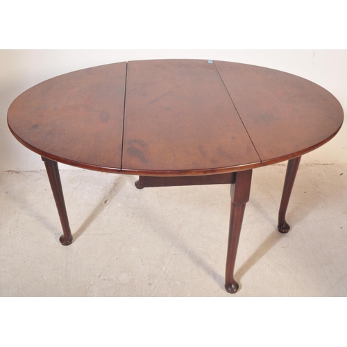 1464 - 19th Century George III mahogany pad foot / drop leaf dining table together with a set of 3 Arts & C... 