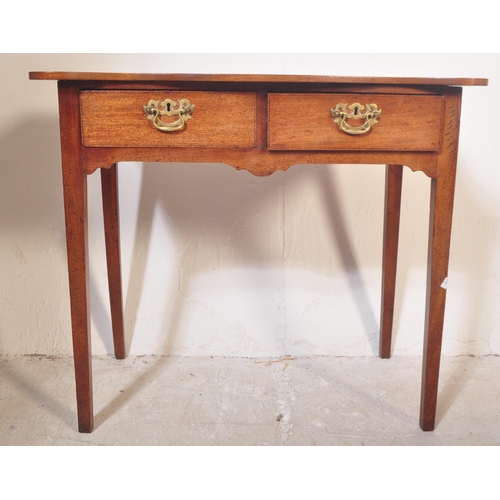 1465 - 19th Century George III mahogany serpentine top writing table desk. Raised on squared legs with fitt... 