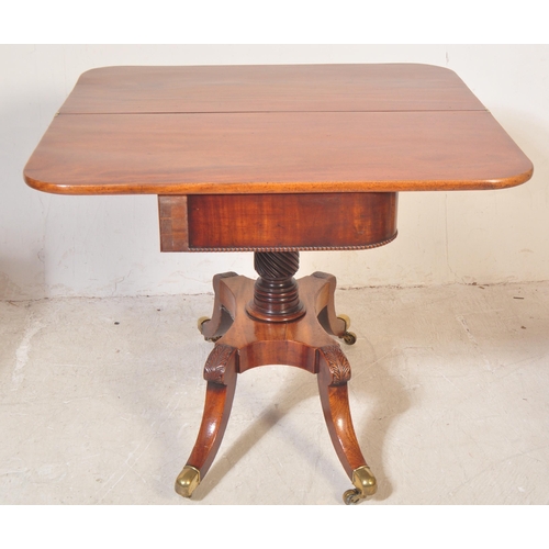 1485 - A Victorian 19th century mahogany tea / games card / table. The table having a fold over top with fi... 