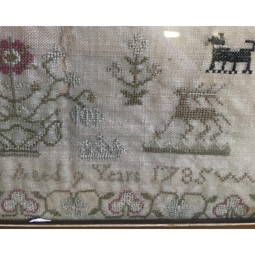 1544 - A late 18th century George IV needlepoint. To read Tell me ye knowing and discerning few, where I ma... 