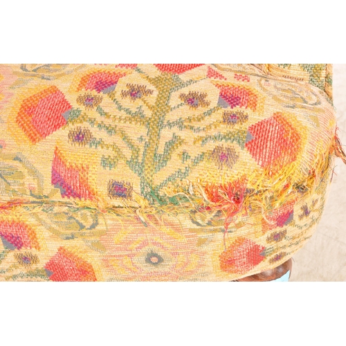 1625 - A 20th Century vintage upholstered needlepoint pattern armchair in the manner of Howard & Sons havin... 