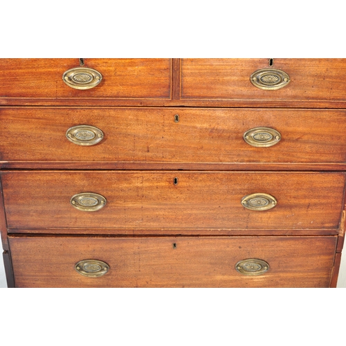 1630 - 19th Century George III mahogany 2 over 4 chest of drawers. Raised on plinth base with short and dee... 