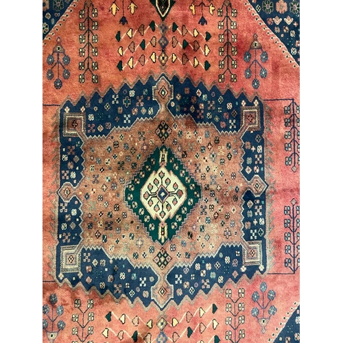 1556 - An early 20th century Northwest Persian Islamic Afshar floor carpet rug having a central medallion o... 