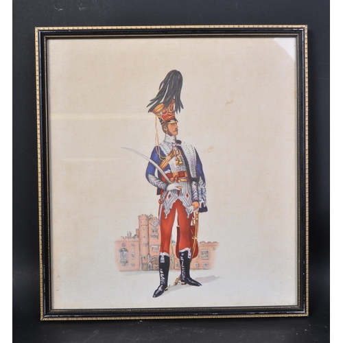 1699 - A collection of x6 assorted Napoleonic War interest framed prints of horse mounted infantry / cavalr... 