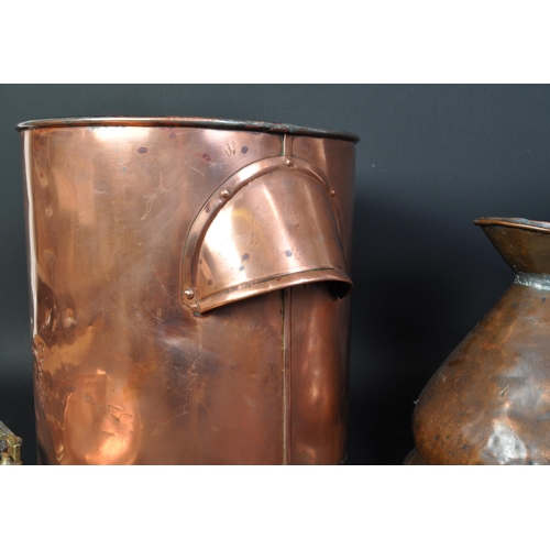 1730 - A Victorian 19th century  copper lidded urn having being fitted with white metal tap and having carr... 