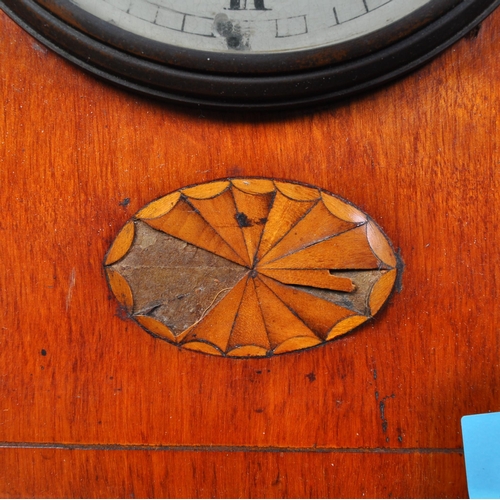 1764 - An early 20th century Edwardian circa. 1900 mahogany inlaid 8 day mantel clock of domed form having ... 