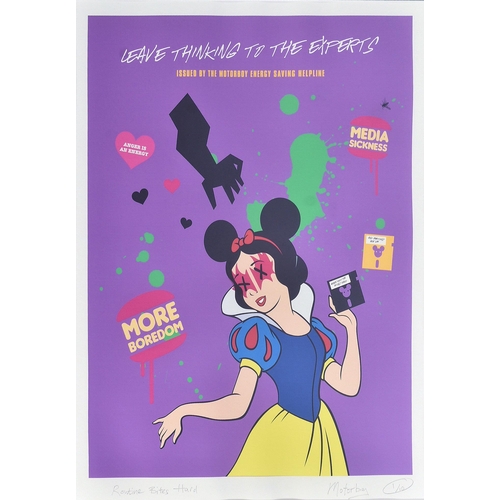 18 - Motorboy (Irish b. 1971)
 Routine Bites Hard
 Screen print
 Signed, titled and numbered 1/10 in penc... 