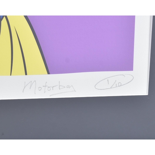 18 - Motorboy (Irish b. 1971)
 Routine Bites Hard
 Screen print
 Signed, titled and numbered 1/10 in penc... 