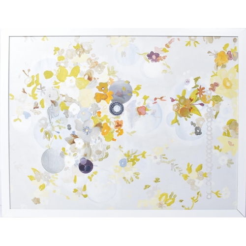 25 - Jan Langley (British b. 1959)
 Spheres, 2017
 Oil on canvas 
 Unsigned
 Frame 
 122 x 92 cm (48 x 36... 