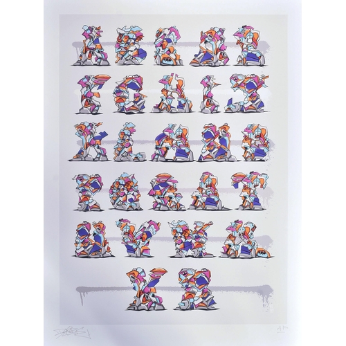 3 - Deams (British)
 Alphabet
 Giclee print
 Signed and A/P mark in pencil
 61 x 45 cm (24 x 18 in)

 To... 