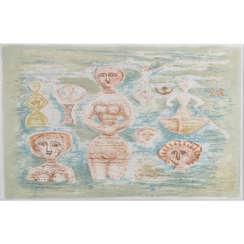57 - Massimo Campigli (Italian b. 1895)
 En Bateau (On a Boat), 1955
 Colour Lithograph
 Signed in pencil... 