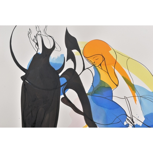 8 - Will Barras (British b. 1973)
 Script, 2022
 Acrylic and ink
 Signed in pencil on the front
 56 x 76... 