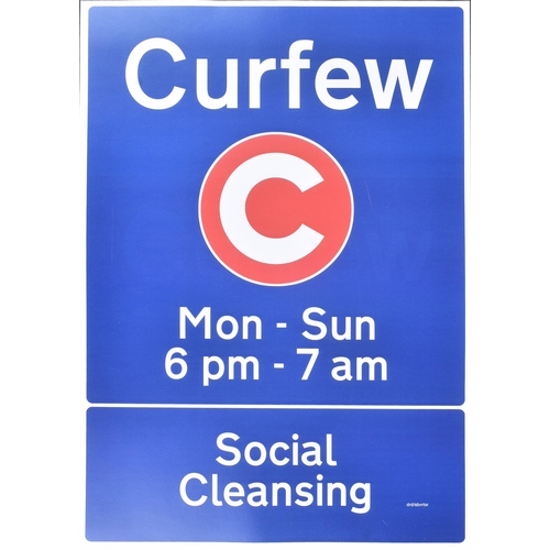 9 - Dr D (British)
 Curfew
 Archival ink on 300gsm paper
 Signed and numbered 57/100 in pencil to the ve... 