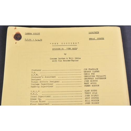 104 - The Goodies (BBC 1970-1982) - The Race - original production used camera script for the Series 4 epi... 