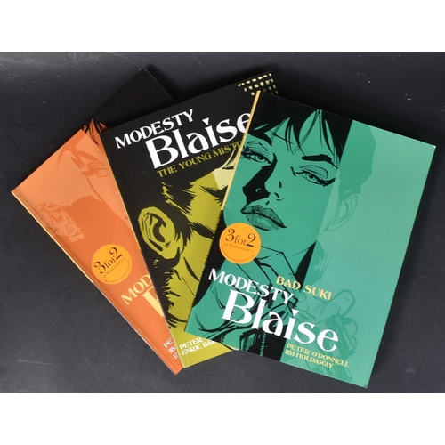 11 - Modesty Blaise - Graphic Novels - A collection of three Modesty Blaise comic books by Peter O'Donnel... 