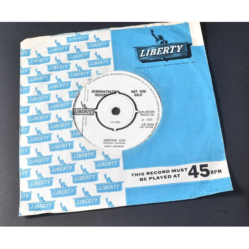 121 - Eddie Cochran - 'Eddie's Blues' LIB10276 and 'Three Stars' LIB 10249 - both marked 'Demonstration Re... 