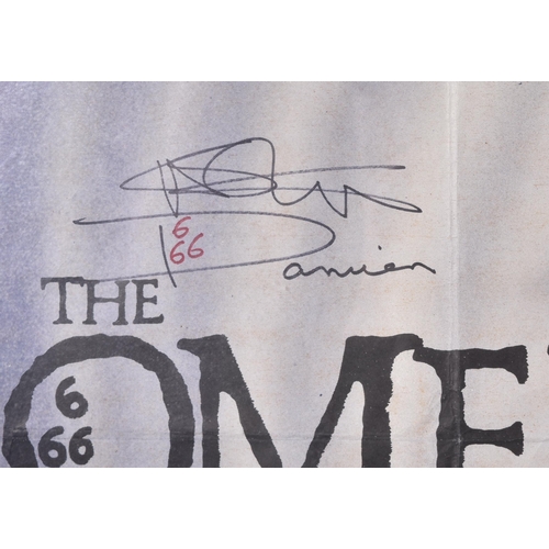 130 - The Omen / Damien: Omen II - an original UK quad cinema advertising poster for the film. Autographed... 