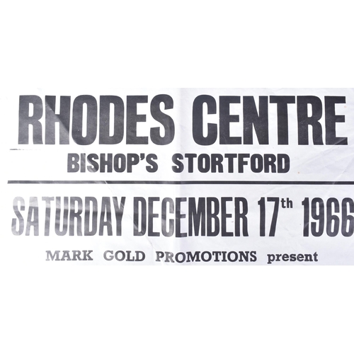 132 - Music Poster - ' Billy Fury & The Gamblers ' - December 17th 1966 at Rhodes Centre, Bishop Stortford... 