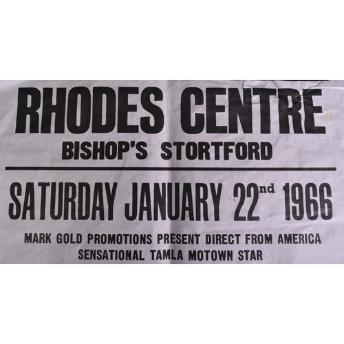 132 - Music Poster - ' Billy Fury & The Gamblers ' - December 17th 1966 at Rhodes Centre, Bishop Stortford... 