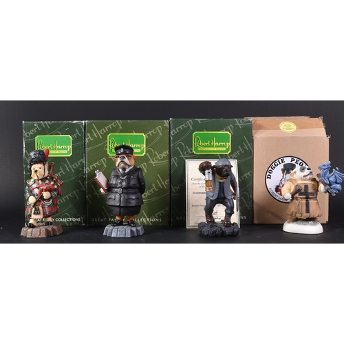 142 - Doggie People - Robert Harrop - A collection of x4 figures; DP164 Westie Bagpiper, DP160 Miner (RHD ... 