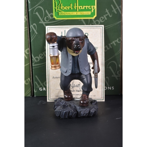 142 - Doggie People - Robert Harrop - A collection of x4 figures; DP164 Westie Bagpiper, DP160 Miner (RHD ... 